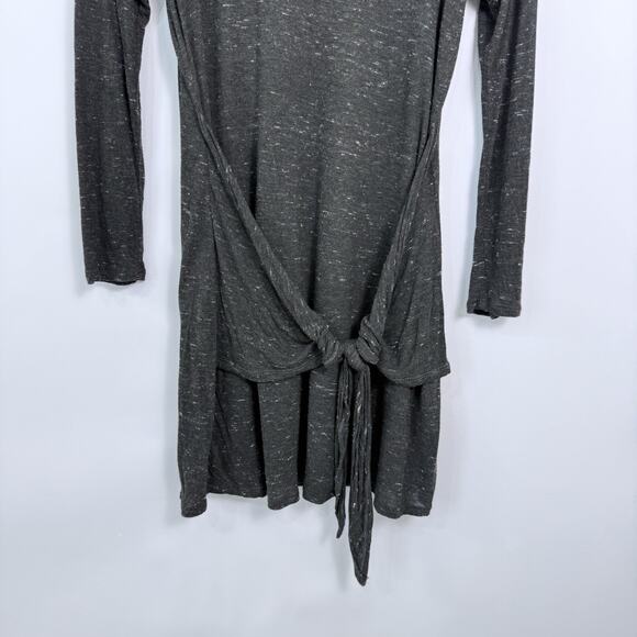 Dolan Slub Knit Mini‎ Dress Size Petite M Heathered Dark Green Soft Stretchy - Picture 4 of 9
